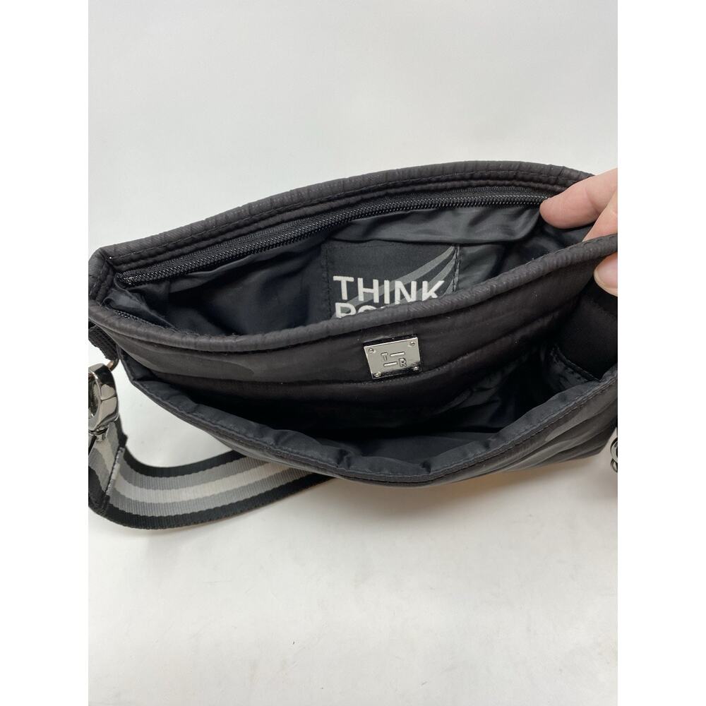 Think Royln Crossbody/Shoulder Bag Black Camo Puffer 2 Tricolor Straps Hobo - Picture 4 of 9